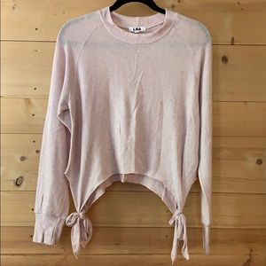 LNA soft pink sweater size XS